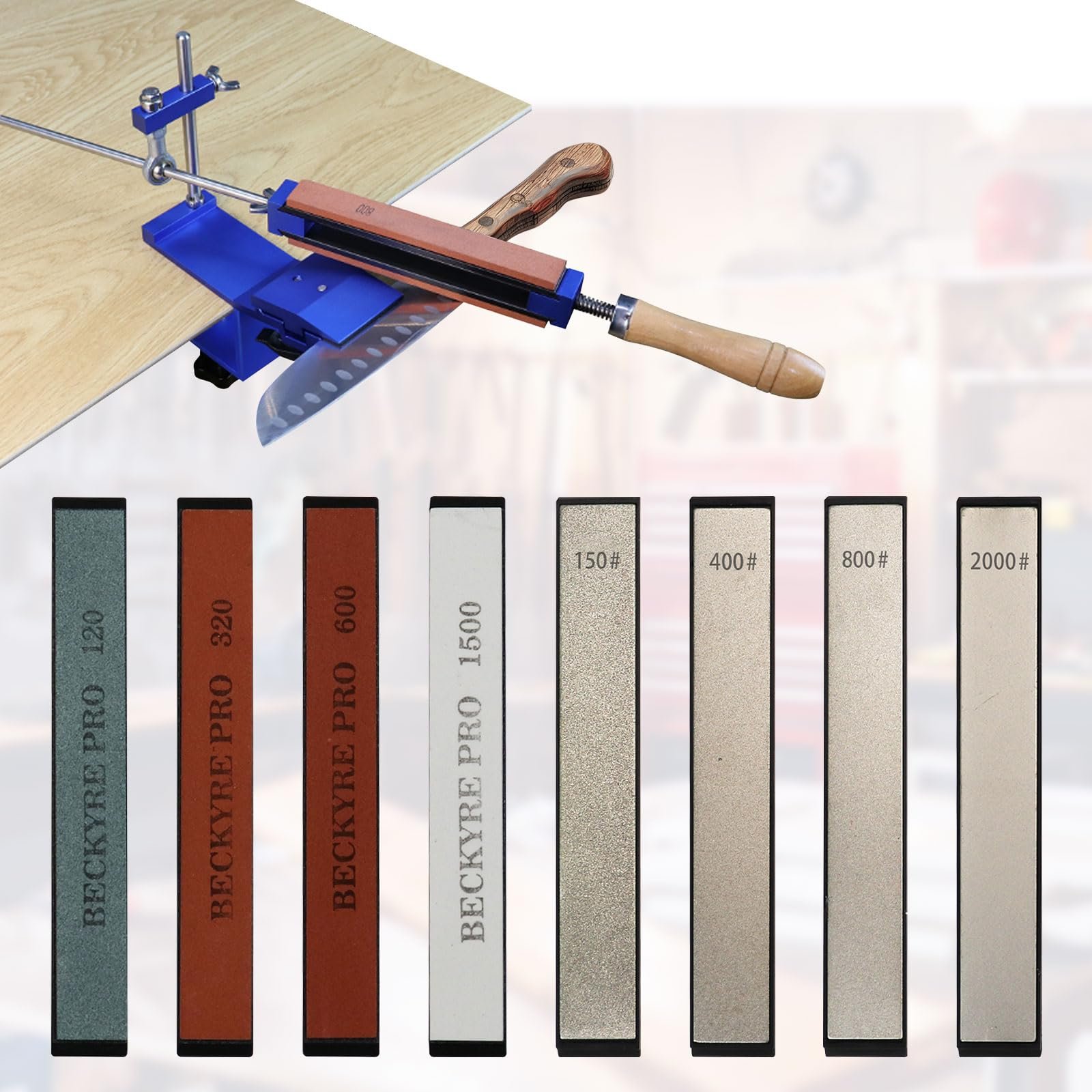 Професійна система заточування ножів ручна з фіксованим кутом та 8 каменями, фото №1 Професійна система заточування ножів ручна з фіксованим кутом та 8 каменями, фото №1