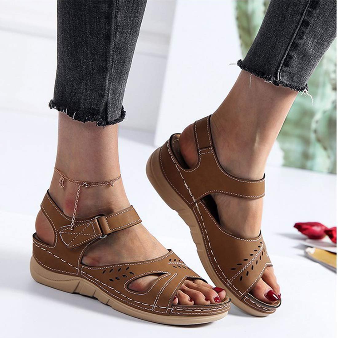 Босоножки CrEev Flache Sommersandalen Кожаные Черные, фото №4 Босоножки CrEev Flache Sommersandalen Кожаные Черные, фото №4