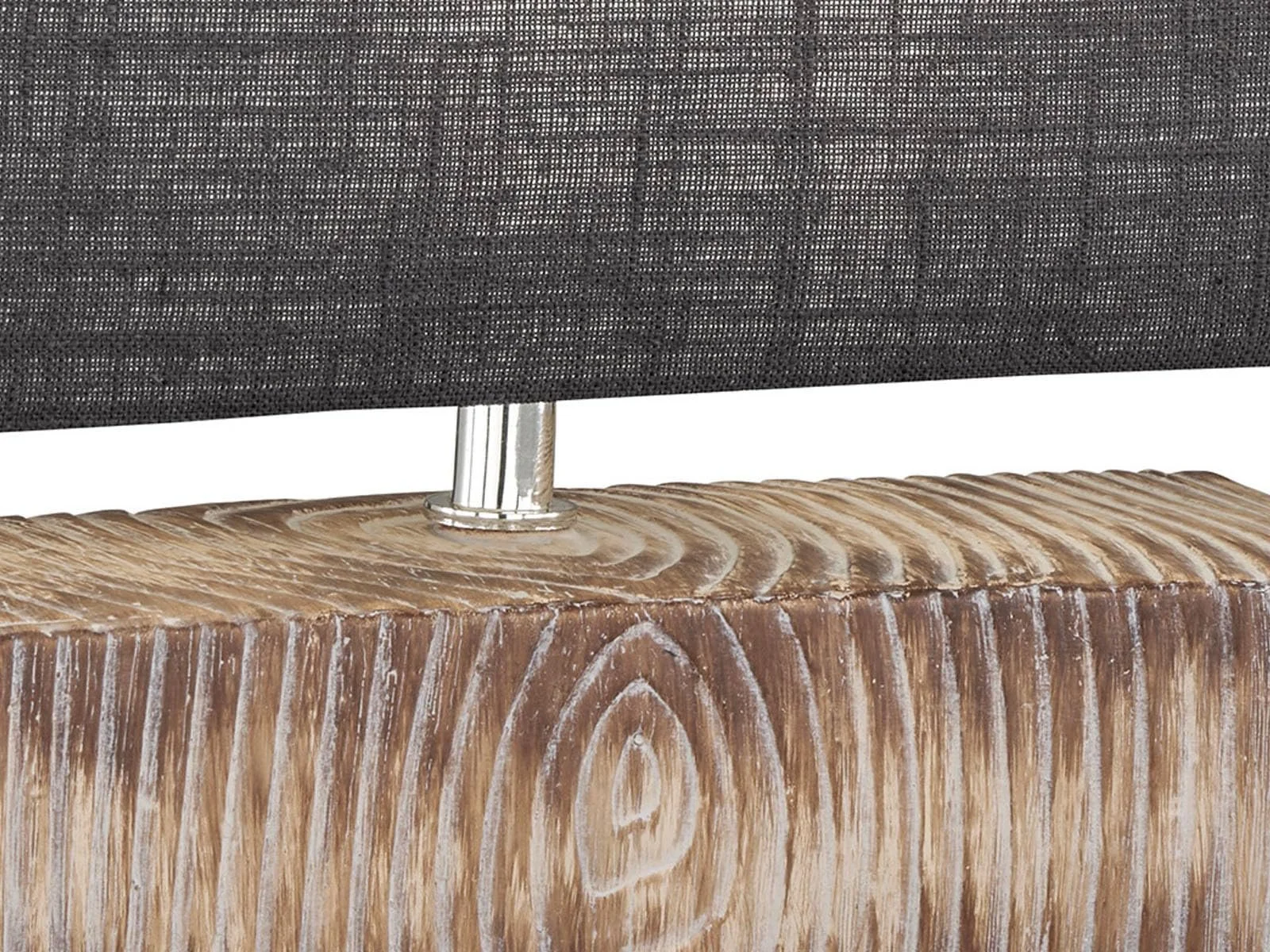 Настільна лампа Ceramic Wood Effect Linen Shade 30 см Сіра, фото №5