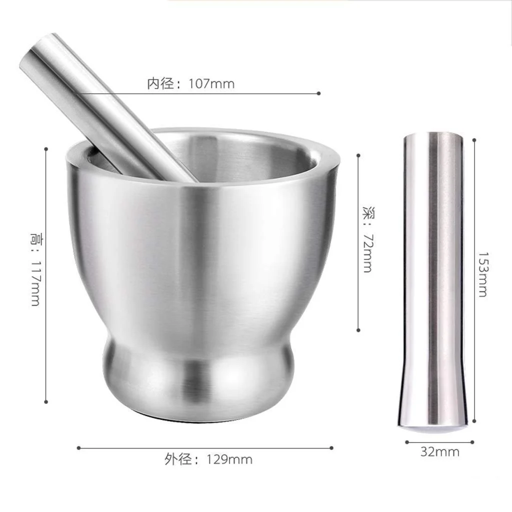 Ступка з товкачиком Modern Kitchen Ручна Нержавіюча сталь, фото №2