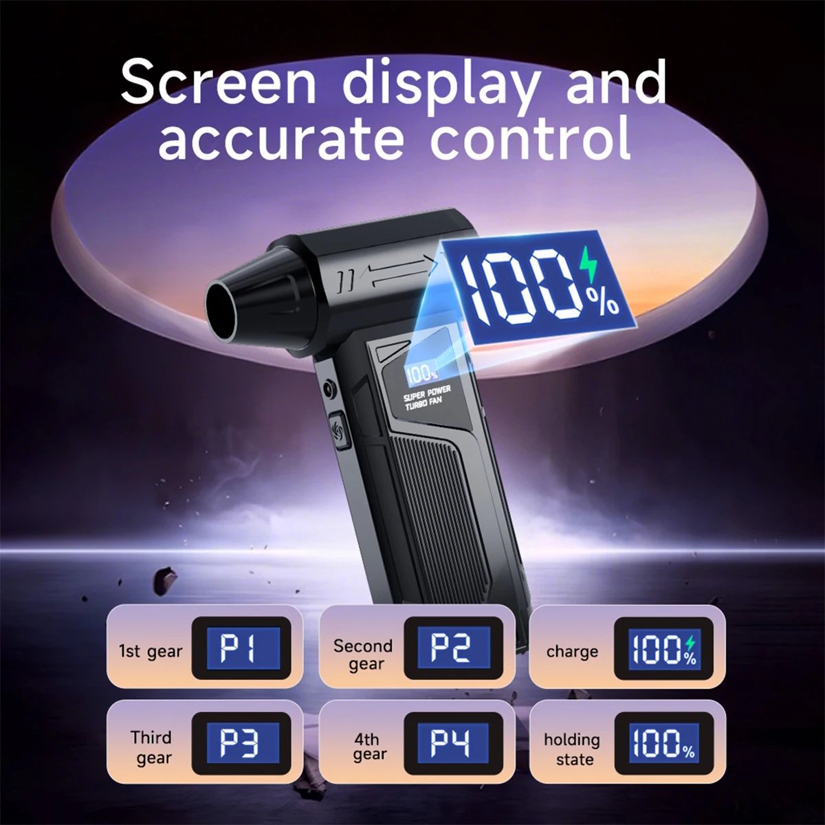 Портативний турбовентилятор Violent M4 Turbo Jet Fan 110000 RPM Black, фото №4 Портативний турбовентилятор Violent M4 Turbo Jet Fan 110000 RPM Black, фото №4