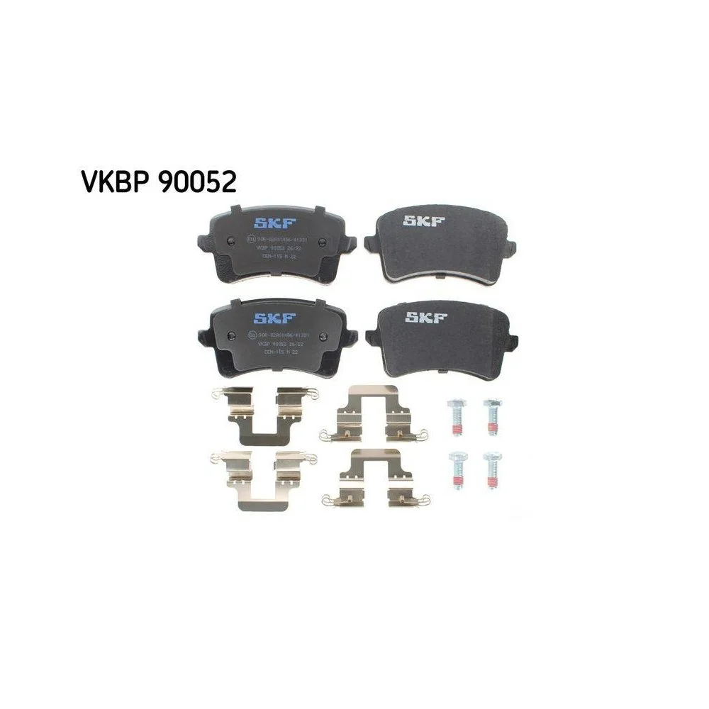 Комплект колодок дискового гальма SKF VKBP 90052 для AUDI задня вісь, фото №1