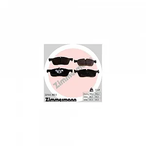 Комплект гальмівних колодок, дискове гальмо ZIMMERMANN 22145.180.1 для JAGUAR LAND ROVER - Фото 1