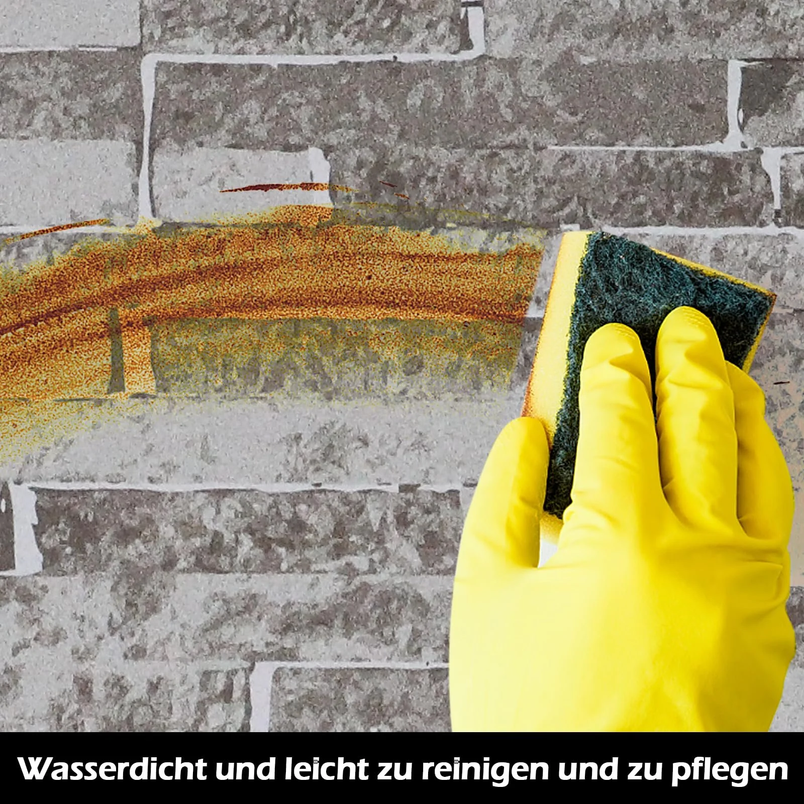 Наклейка для сходів та шаф самоклеюча водонепроникна 14 шт. 100 см x 18 см Grey Brick, фото №3