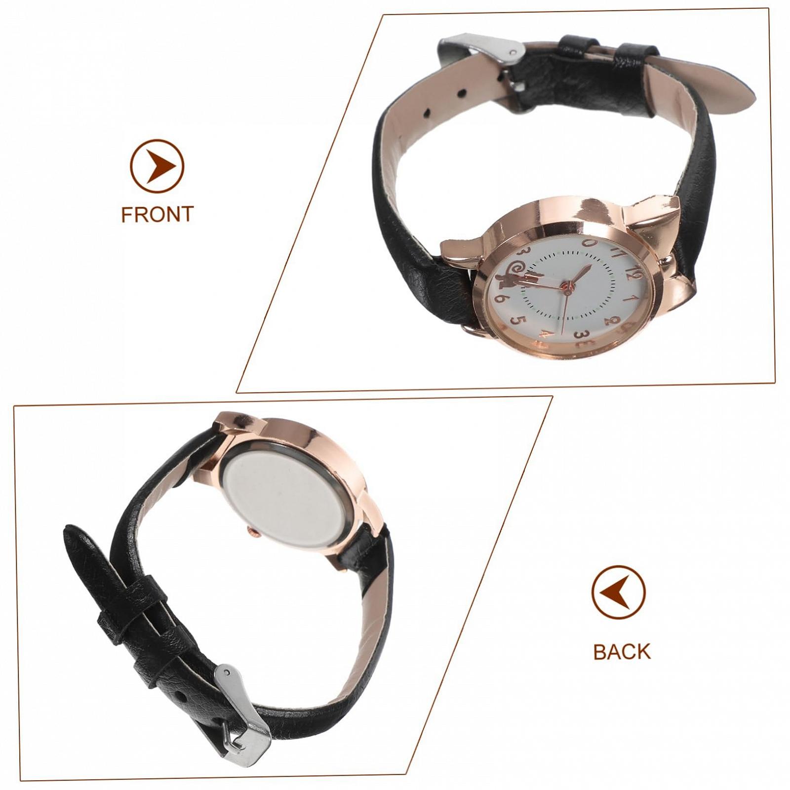 Годинник жіночий LIFKOME Кішка Чорний, фото №5