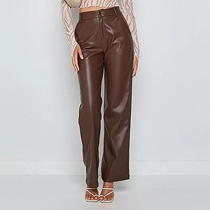 Штани Шкіряні PU Шкіра High Waist ціна на synthetic.ua - Фото 1 Штани Шкіряні PU Шкіра High Waist synthetic.ua - Фото 1