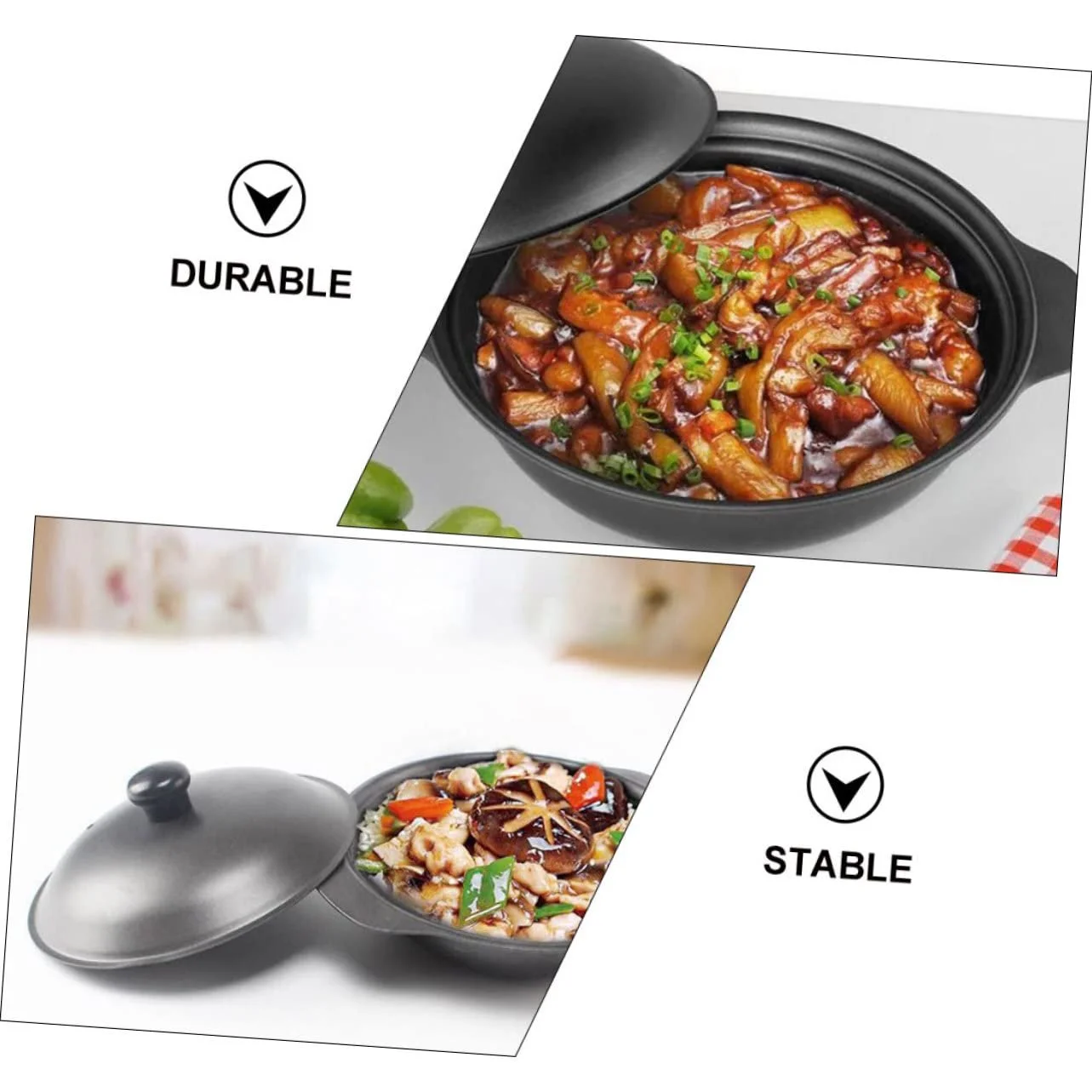 Каструля для тушкування Luxshiny 16 см чавунна з кришкою та паровідводом, фото №9