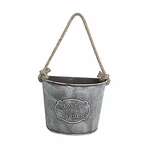 Підвісний горщик для рослин Напівкруглий Залізо Вінтаж - Фото 1