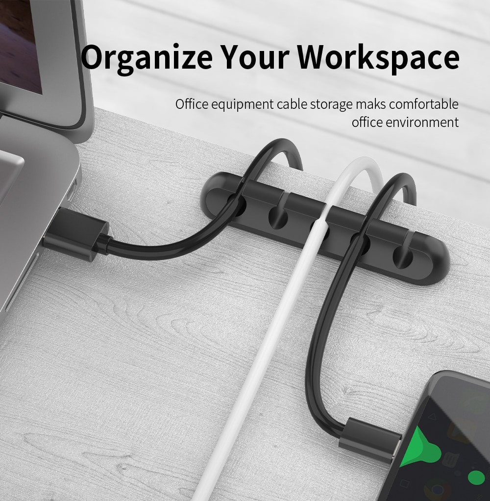 Держатель для кабеля клипса ESSAGER Soft-touch 5x5mm, фото №7