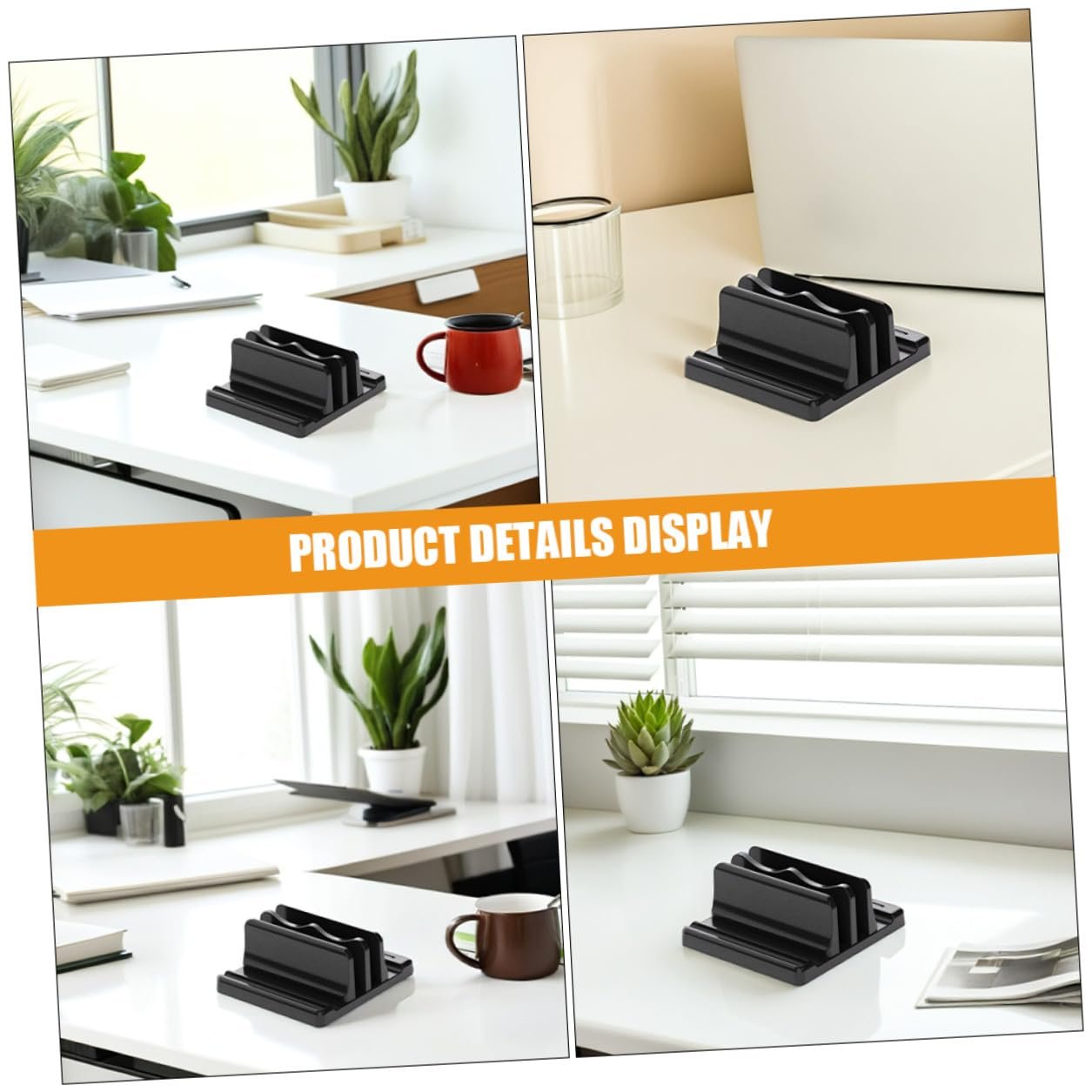 Вертикальна підставка для ноутбука з подвійним слотом, міцний настільний, фото №8