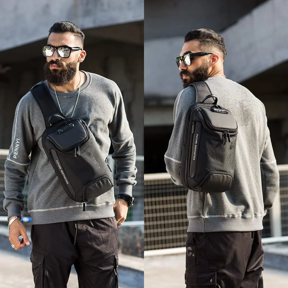 Рюкзак BANGE Business Smart Waterproof для ноутбука 15.6 дюймов с USB портом для зарядки, дорожный, защита от краж, фото №5 Рюкзак BANGE Business Smart Waterproof для ноутбука 15.6 дюймов с USB портом для зарядки, дорожный, защита от краж, фото №5