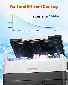 Автомобильный холодильник Vevor Camping Fridge 45 л / 12/24 В / 2 в 1 / 60 Вт synthetic.ua - Фото 1