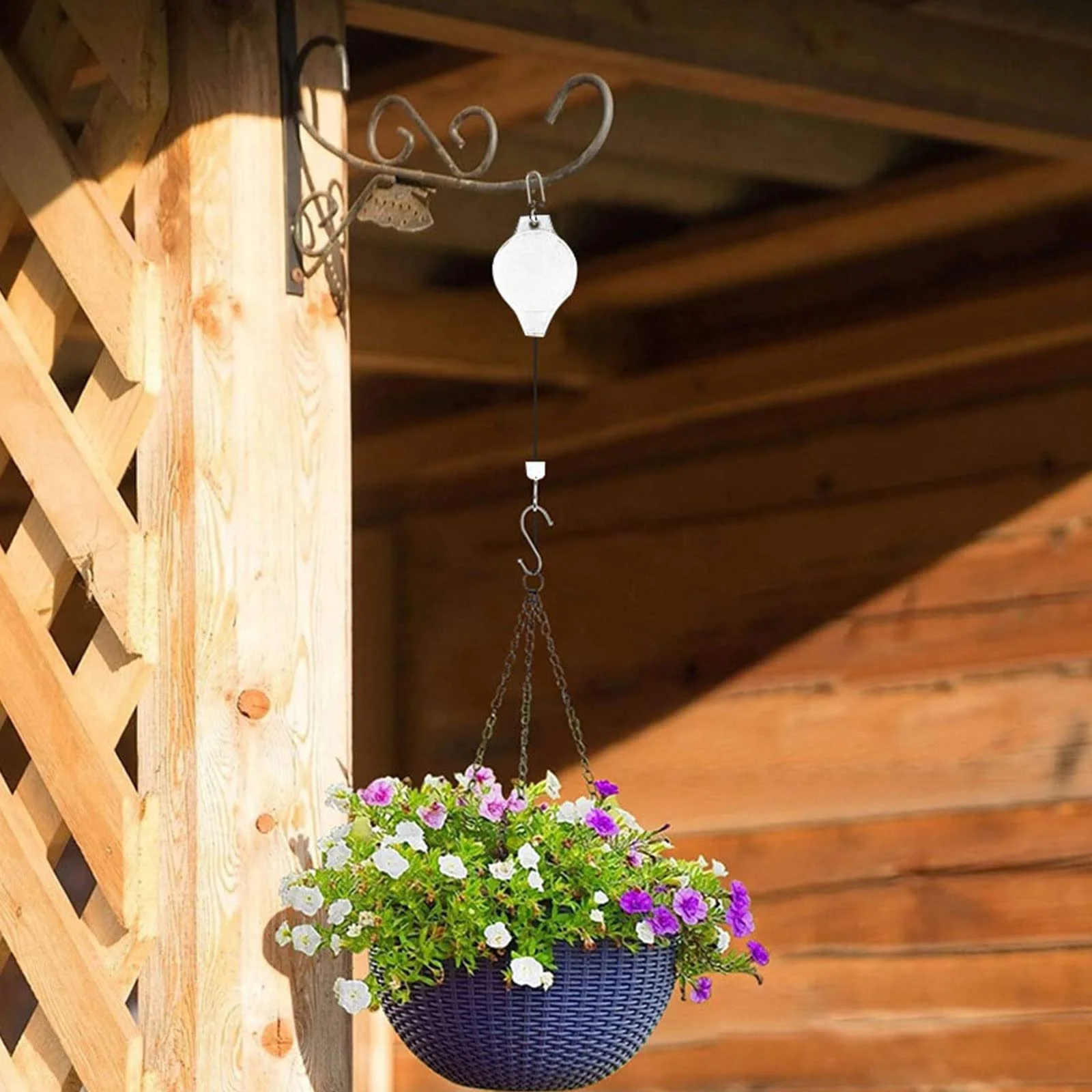 Подвесы для растений с роликовым механизмом 4 шт. Регулируемые Белые, фото №5