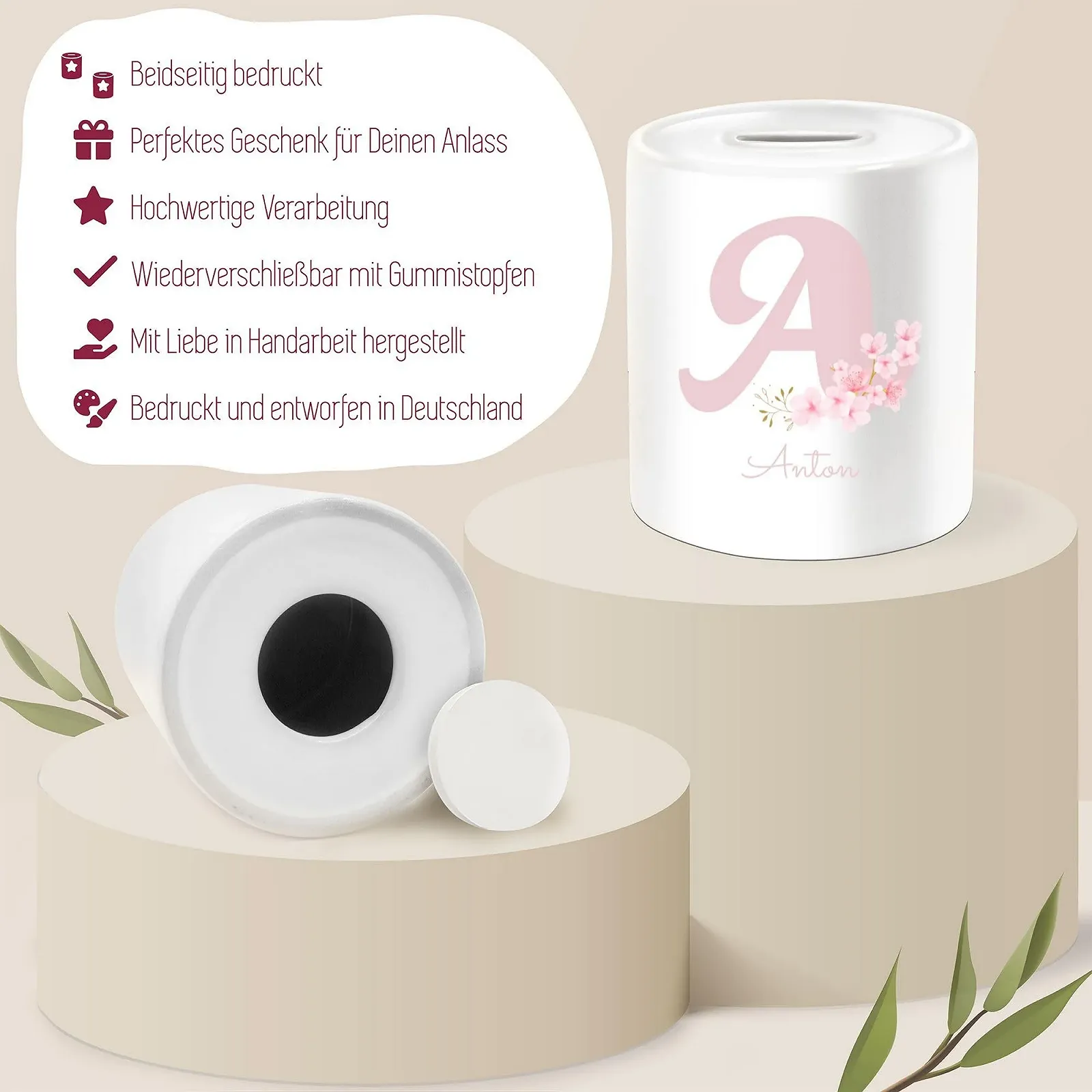 Скарбничка Letter Initial Name Керамічна, фото №4