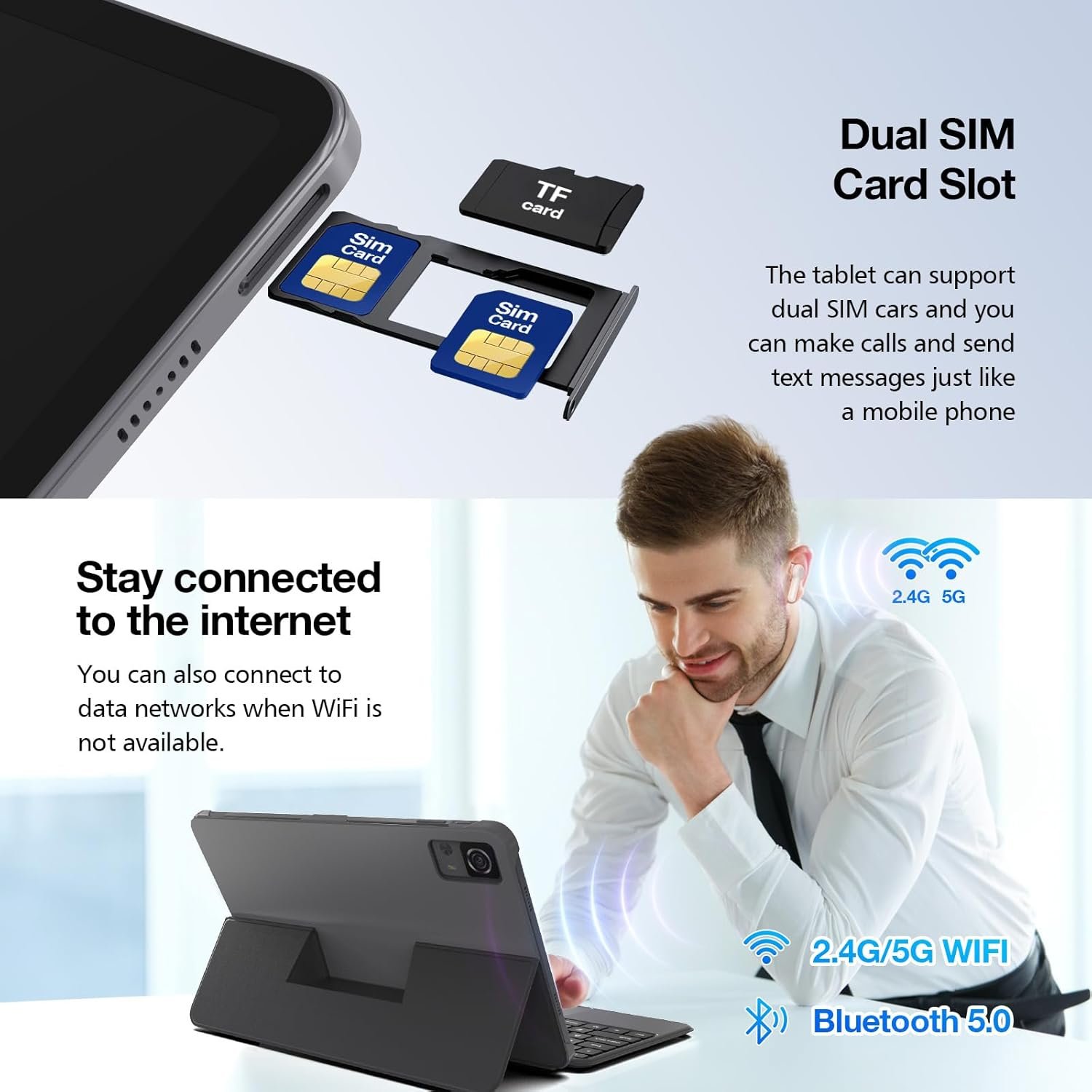 Планшет 11.97" 2K Weelikeit P51L 8+8/256Gb 4G 2-SIM 8 ядер Android 14 8000 mAh Сірий, фото №3