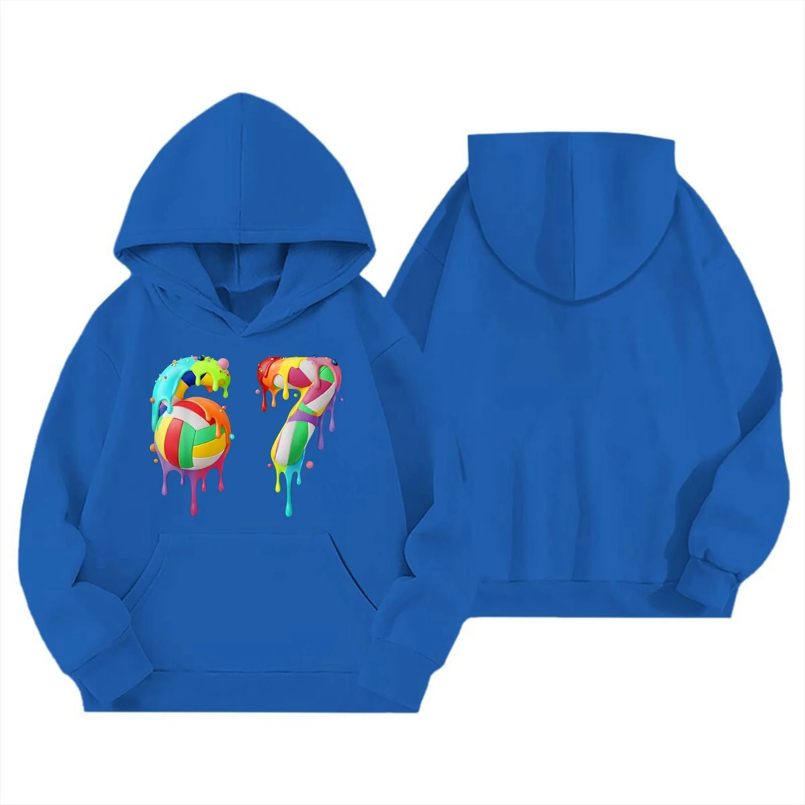 Худи Девочка 67 Принты Унисекс Толстовка Уличный стиль Свободный Дышащая Толстовка Куртка Осень Зима Повседневные Рубашки с длинными рукавами Пуловер с длинными рукавами с капюшоном Топы, фото №4