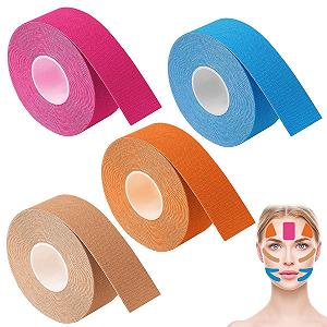 Набір стрічок для підтяжки обличчя 4 шт, багатофункціональна стрічка для обличчя для зміцнення та підтяжки шкіри - Фото 1