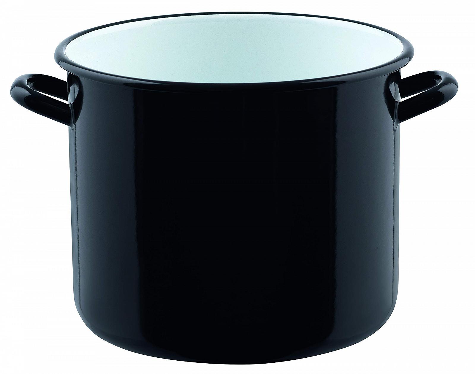 Каструля Riess Giant Pot 0232-017 28 см без кришки Емаль Чорна Індукція, фото №1