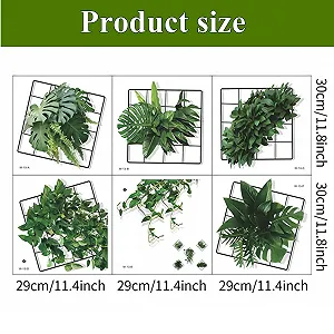 3D наклейки на стіну Alfven 6 Design Green Plants 30 x 29 см synthetic.ua - Фото 1