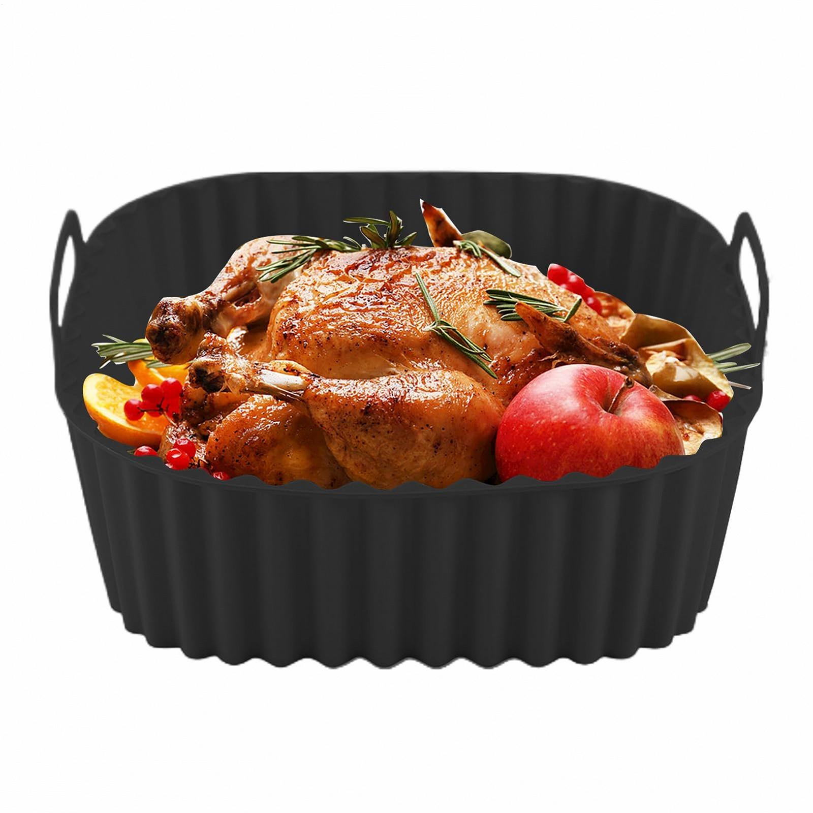 Силіконова форма для мультипечі Square Air Fryer Liner квадратна антипригарна складана, фото №8