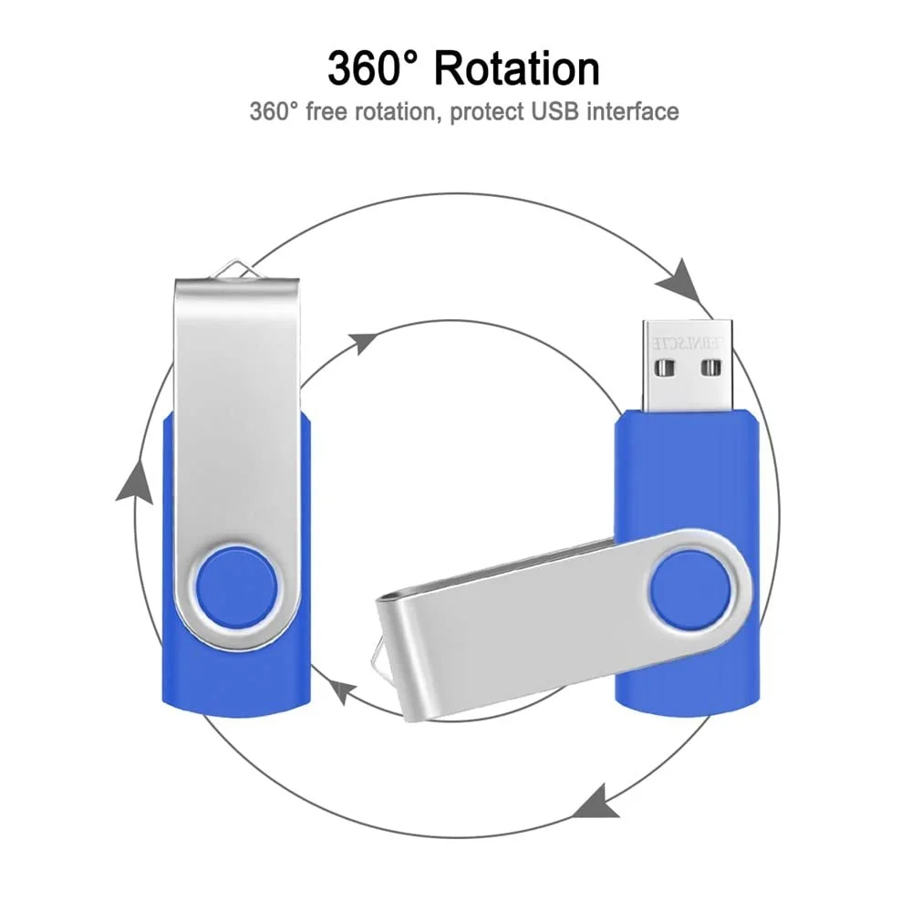 USB-накопичувач FEBNISCTE 8GB Pack of 10 USB 2.0 Blue, фото №2