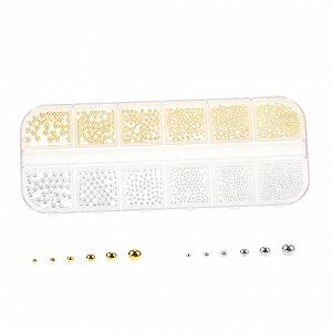 Декоративные украшения для ногтей Mikinona, разноцветные металлические бусины для уникального маникюра, блестящие украшения для дома и профессионального использования - Фото 1