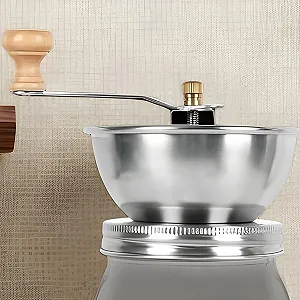 Кофемолка-крышка для банки Mason, Портативная для кемпинга, Нержавеющая сталь, Дорожная с ручкой для аксессуаров Mason Jar synthetic.ua - Фото 1