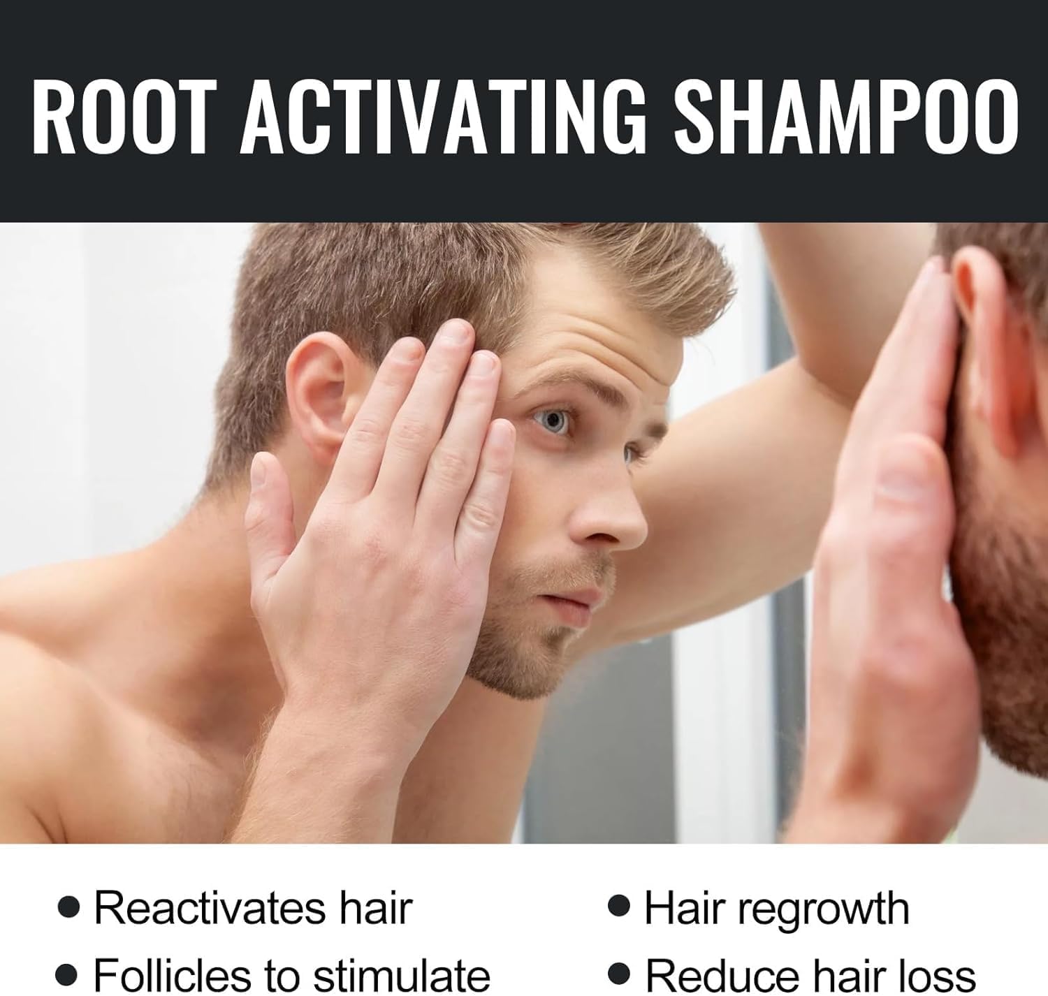 Шампунь Root Activator Hair Loss Thickening для відновлення волосся (натуральна формула), унісекс (2 одиниці), фото №4
