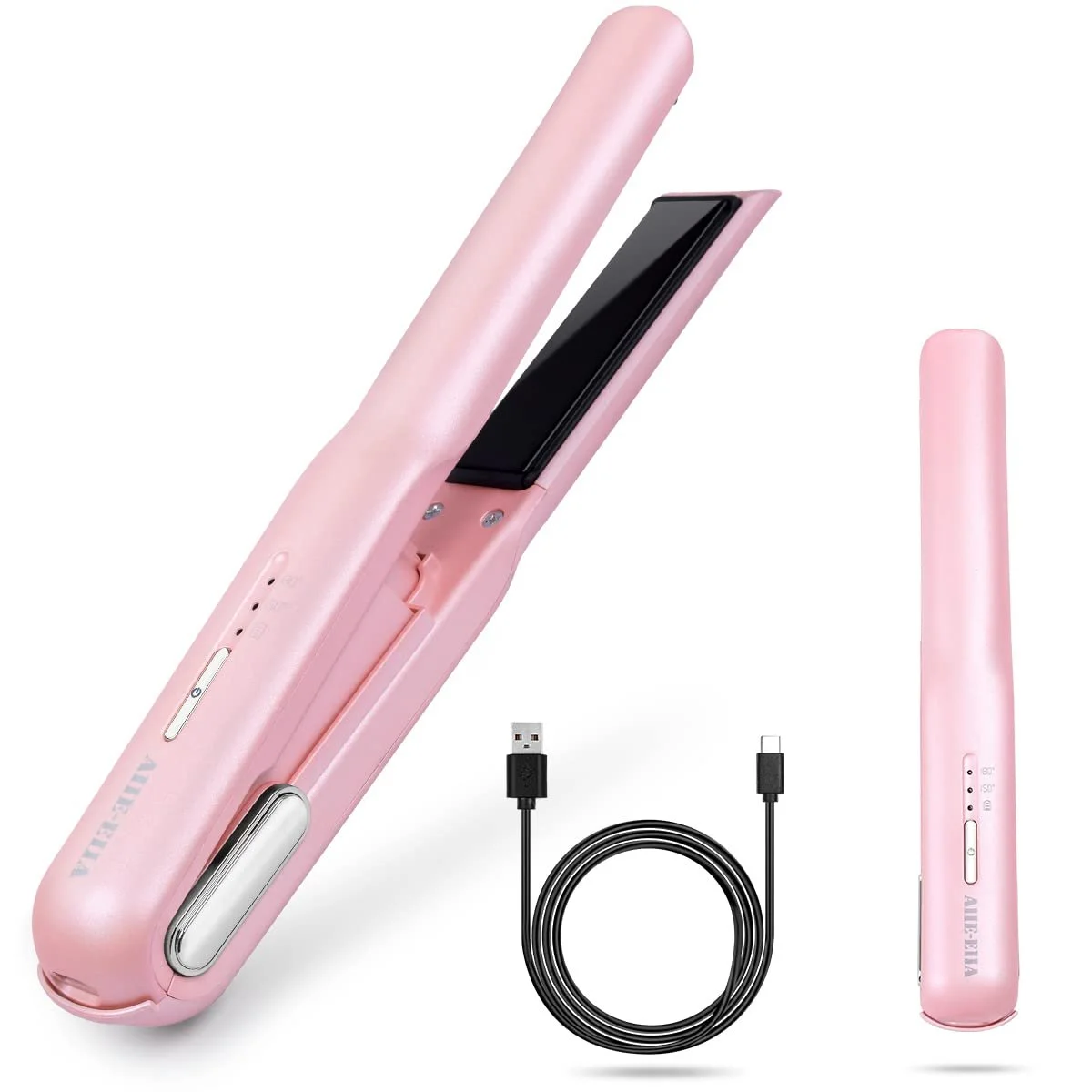 Випрямляч та стайлер для волосся 2 в 1 Mini USB-C Wireless 2 температурні режими Рожевий, фото №1 Випрямляч та стайлер для волосся 2 в 1 Mini USB-C Wireless 2 температурні режими Рожевий, фото №1