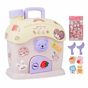 Скарбничка Bear House дитяча з ключем для дівчаток - Фото 1