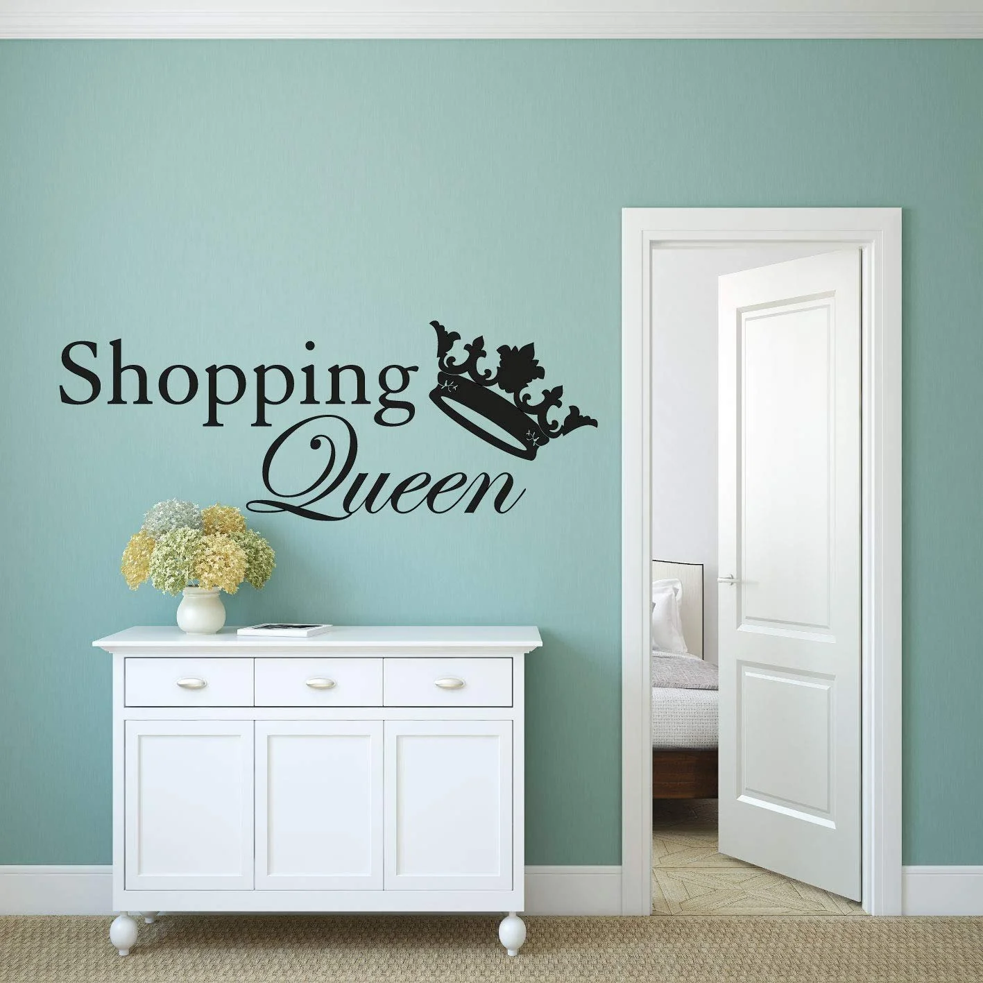 Наклейка на стену kleb-Drauf 1 Shopping-Queen 13 x 35 см Глянцевая Черная, фото №2