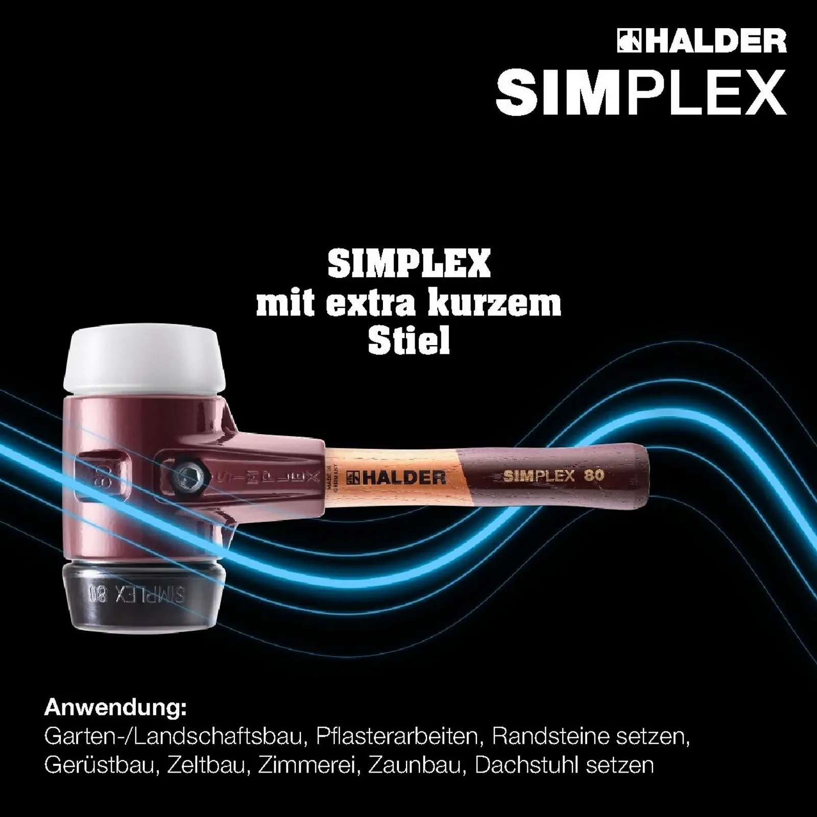 М'який молоток Simplex 3027.062 гумовий склад/суперпластик з чавунним корпусом та короткою дерев'яною ручкою, фото №5 М'який молоток Simplex 3027.062 гумовий склад/суперпластик з чавунним корпусом та короткою дерев'яною ручкою, фото №5