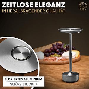 Настільна лампа ELYSIA LED Battery Dimmable USB-C IP54 Срібляста synthetic.ua - Фото 1