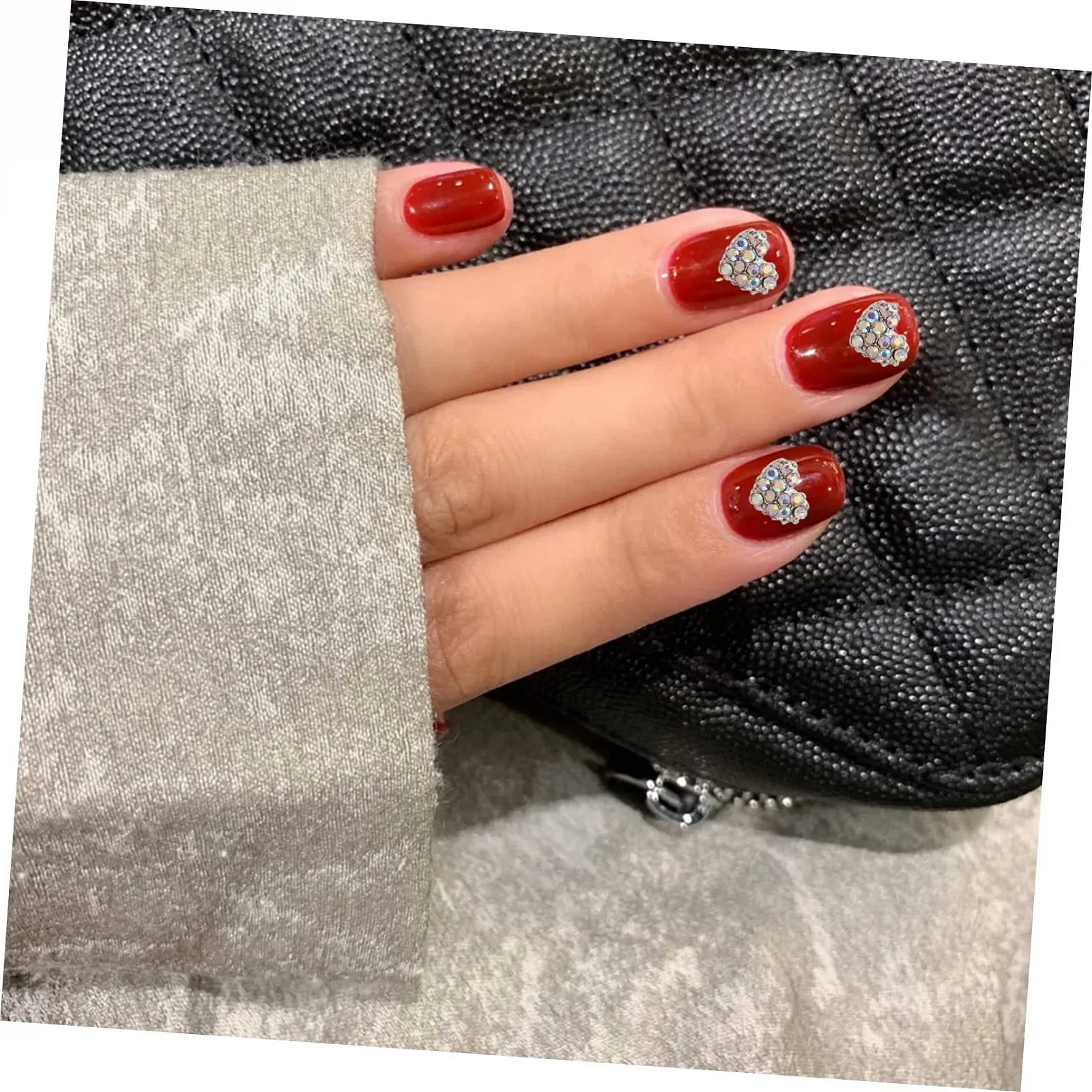 Стрази для нігтів Прикраса для нігтів Серце Glinet, різнокольорові, фото №8