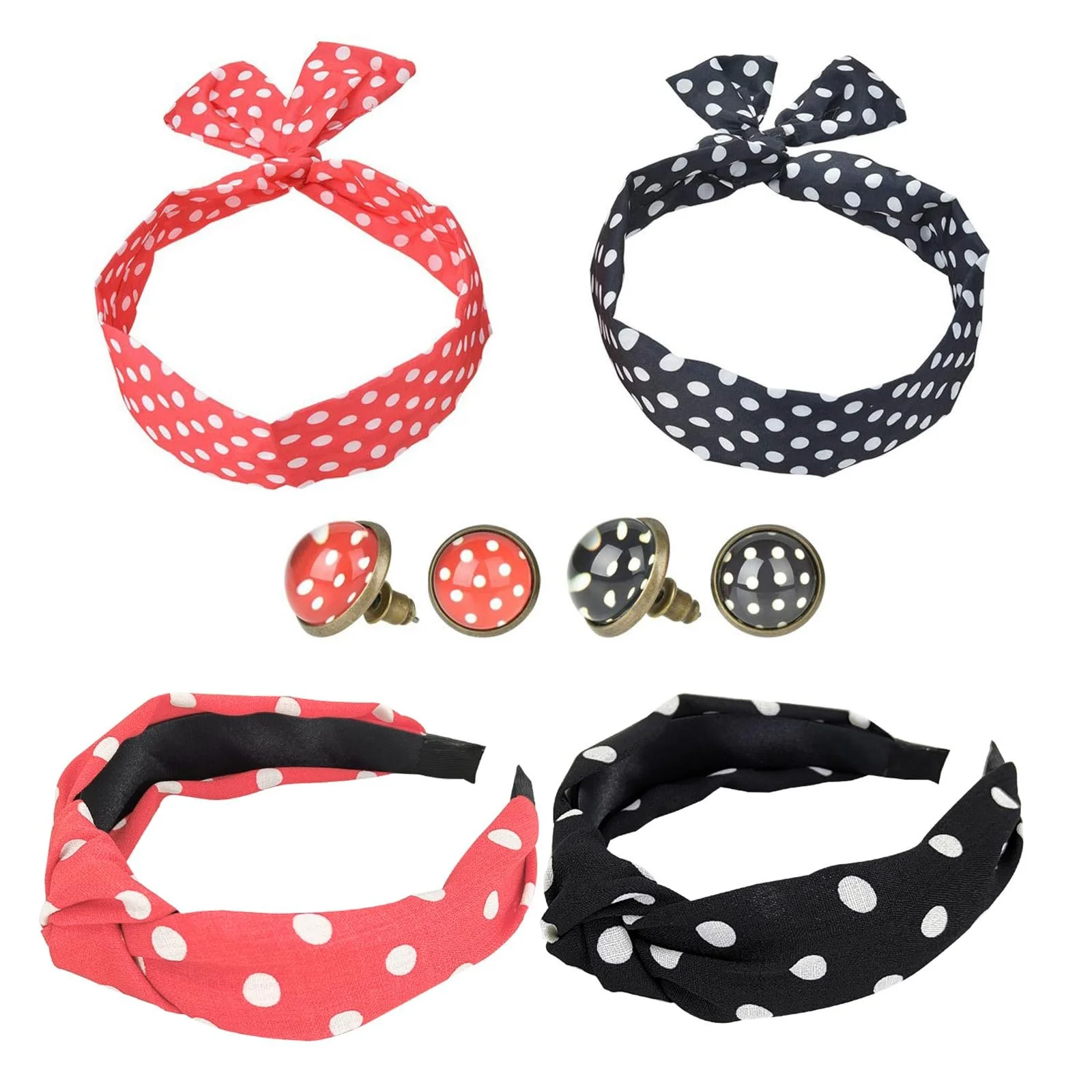 Повязка Узел, в горошек, фото №1