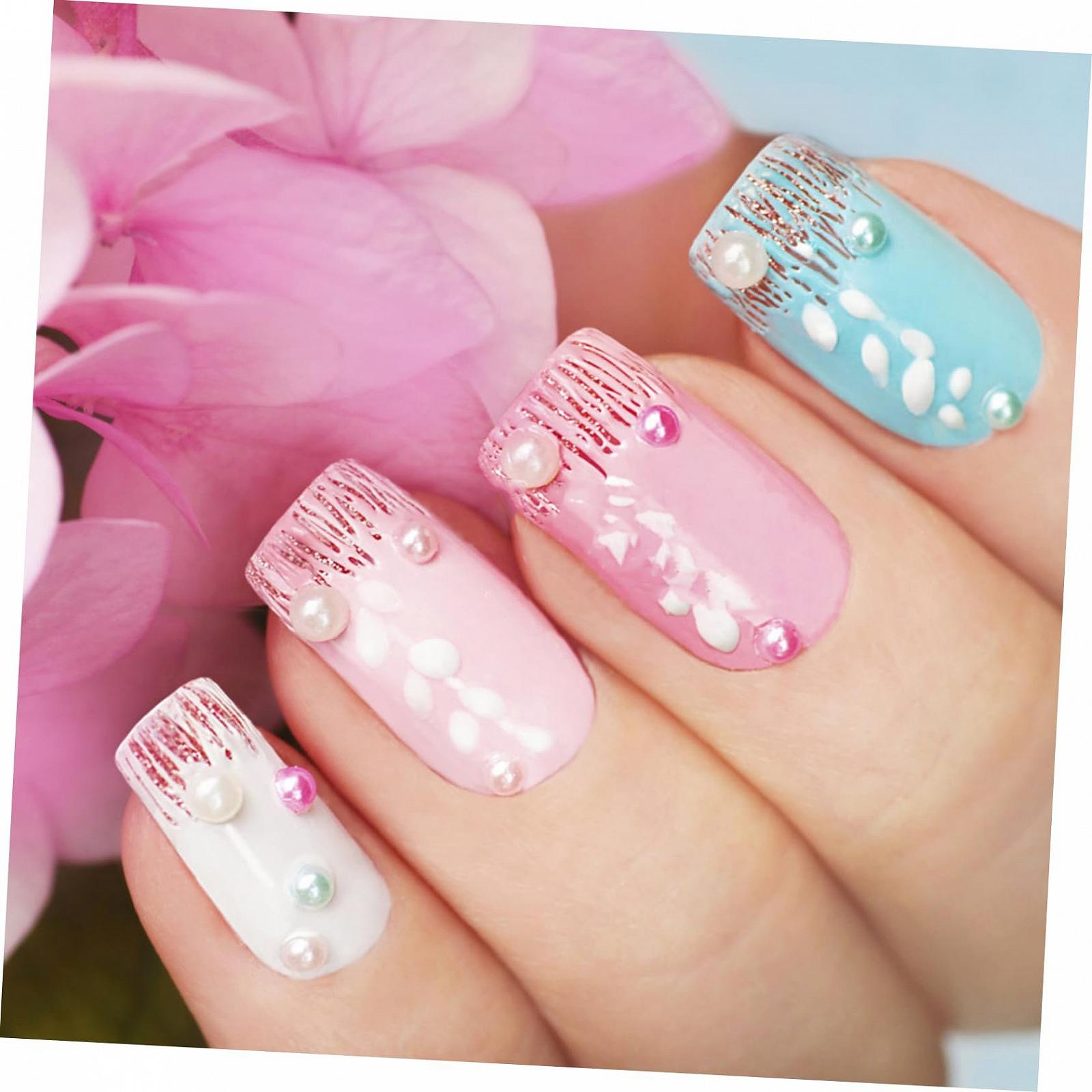 Набор для дизайна ногтей Жемчуг русалки 6 цветов Смоляные украшения для маникюра, фото №9