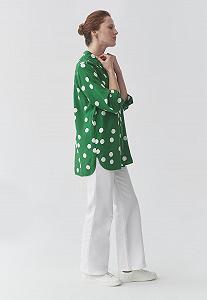 Жіноча сорочка MAVI PRINTED SHIRT Verdant Green Printed Dotes - S synthetic.ua - Фото 1