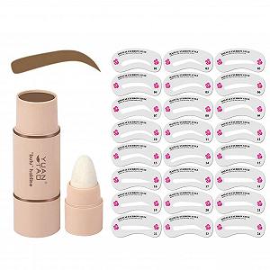 Набір Stencil Kit Eyebrow Stamp з 24 картками для брів - Фото 1