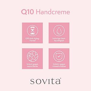 Крем для рук Sovita Q10 с пантенолом для напитанных и гладких рук Интенсивный уход за сухой и поврежденной кожей Быстро впитывается и не оставляет жирного блеска 100 мл synthetic.ua - Фото 1