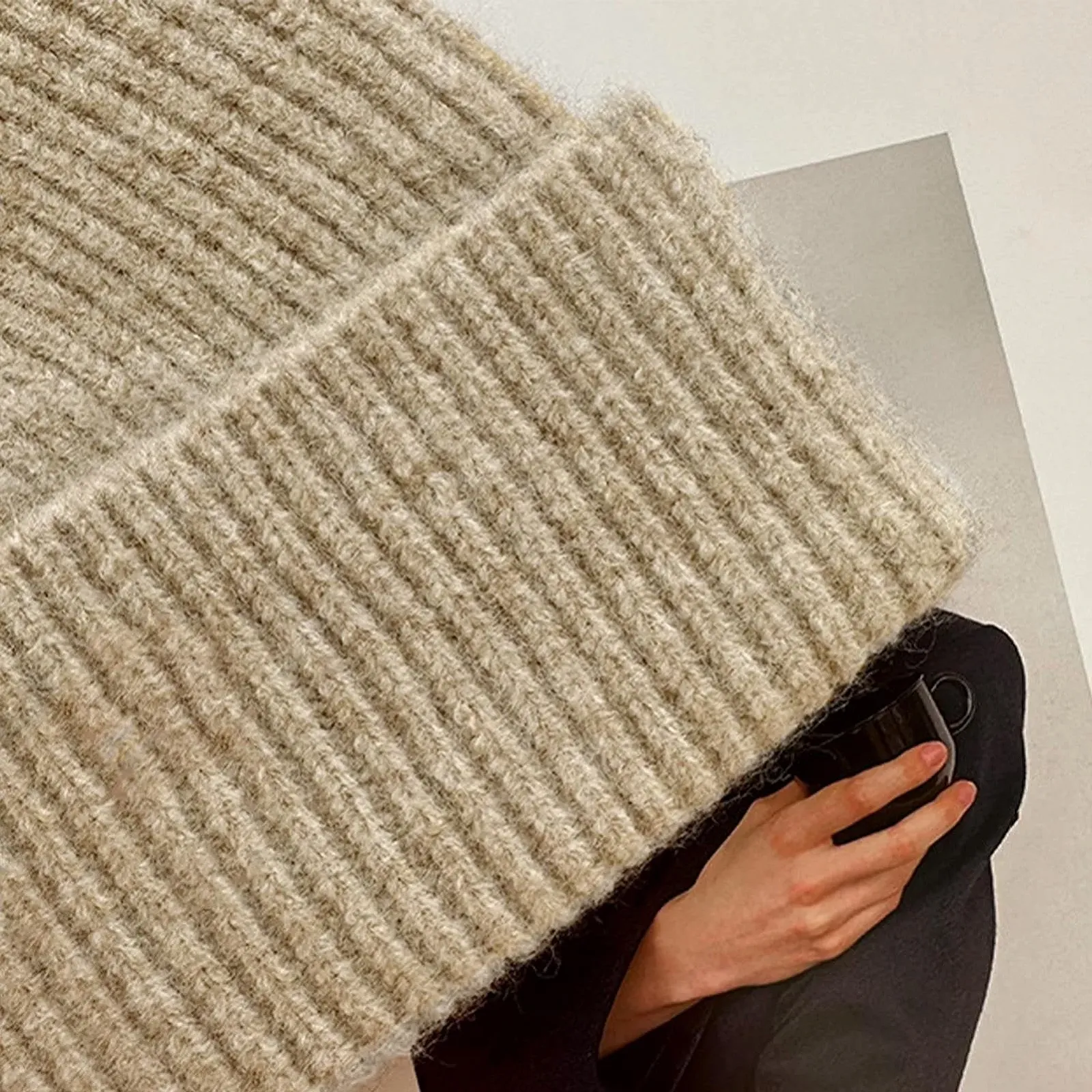 В'язана шапка з котячими вушками Kaki, фото №1