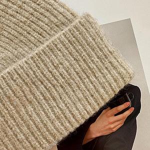 В'язана шапка з котячими вушками Kaki - Фото 1