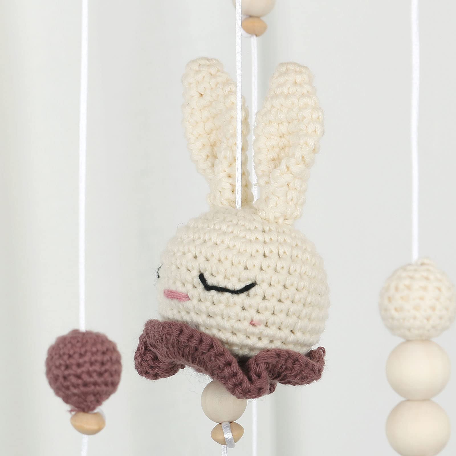 Игрушка погремушка YIGZYCN Baby Rassel деревянная для детской кроватки, фото №3