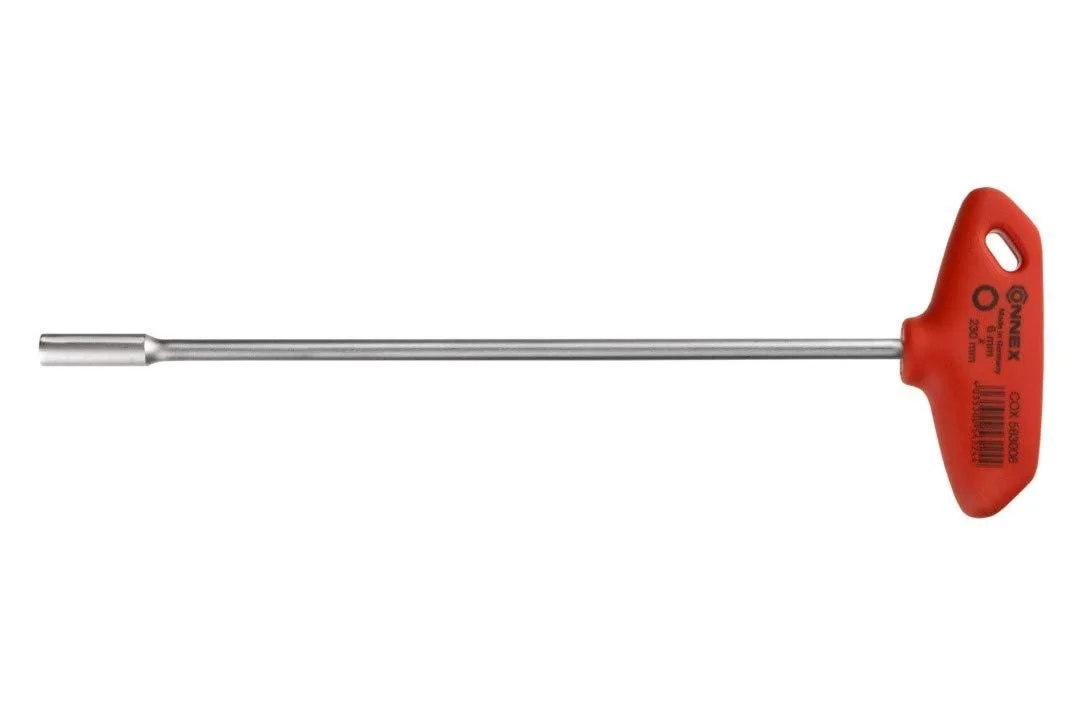 Викрутка-торцевий ключ Connex COX583008 T-Handle 8 x 230 мм Silver/Black/Red, фото №2