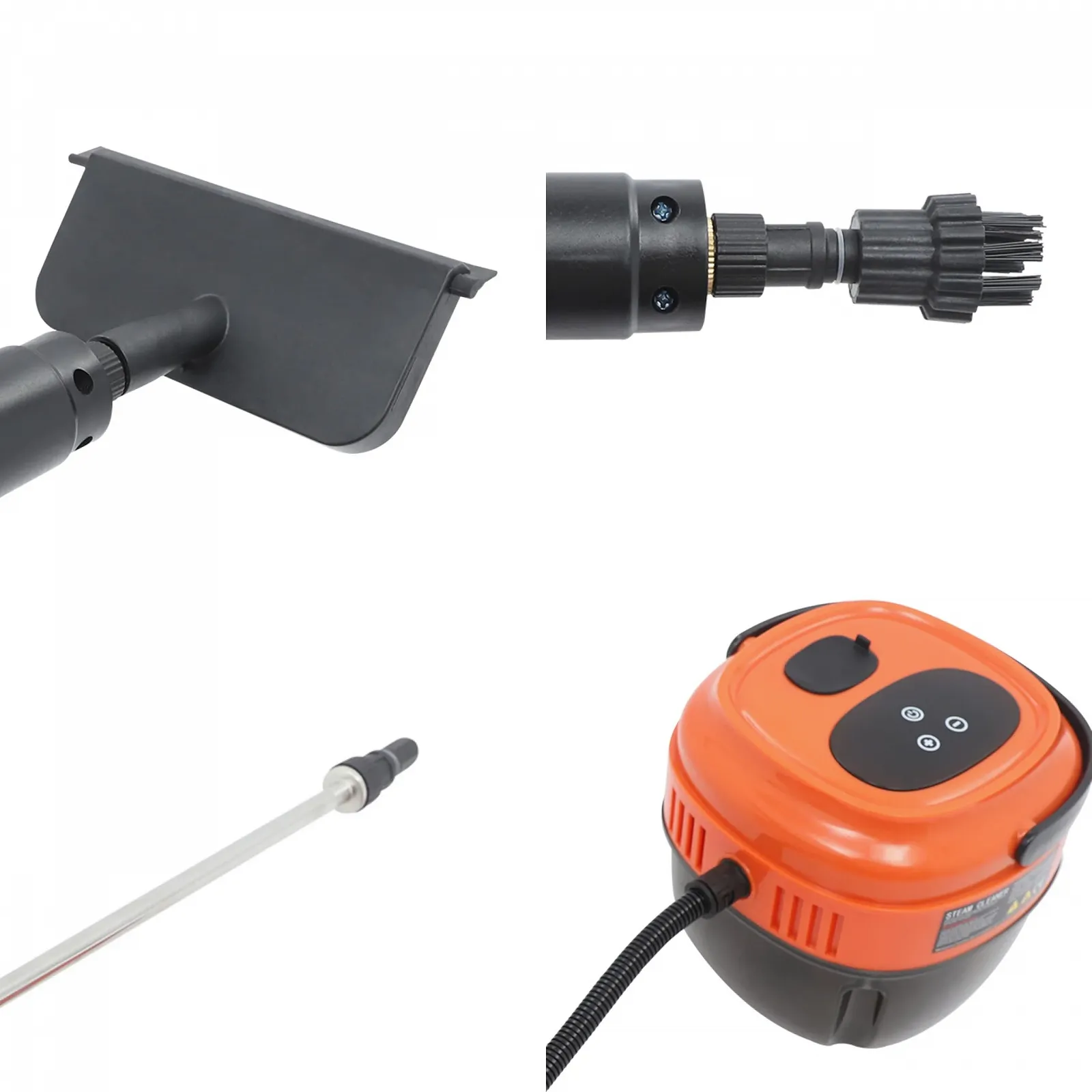 Ручний багатоцільовий пароочисник 1500W 3 Bar 6 рівнів Помаранчевий+Червоний, фото №3