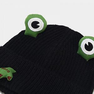 Шапка-бини Вязаная Шляпа с мультяшной лягушкой для девочки, ковбойский стиль synthetic.ua - Фото 1
