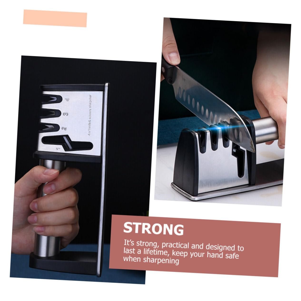 Ергономічна точилка для ножів та ножиць iplusmile Регульована Срібляста, фото №7 Ергономічна точилка для ножів та ножиць iplusmile Регульована Срібляста, фото №7