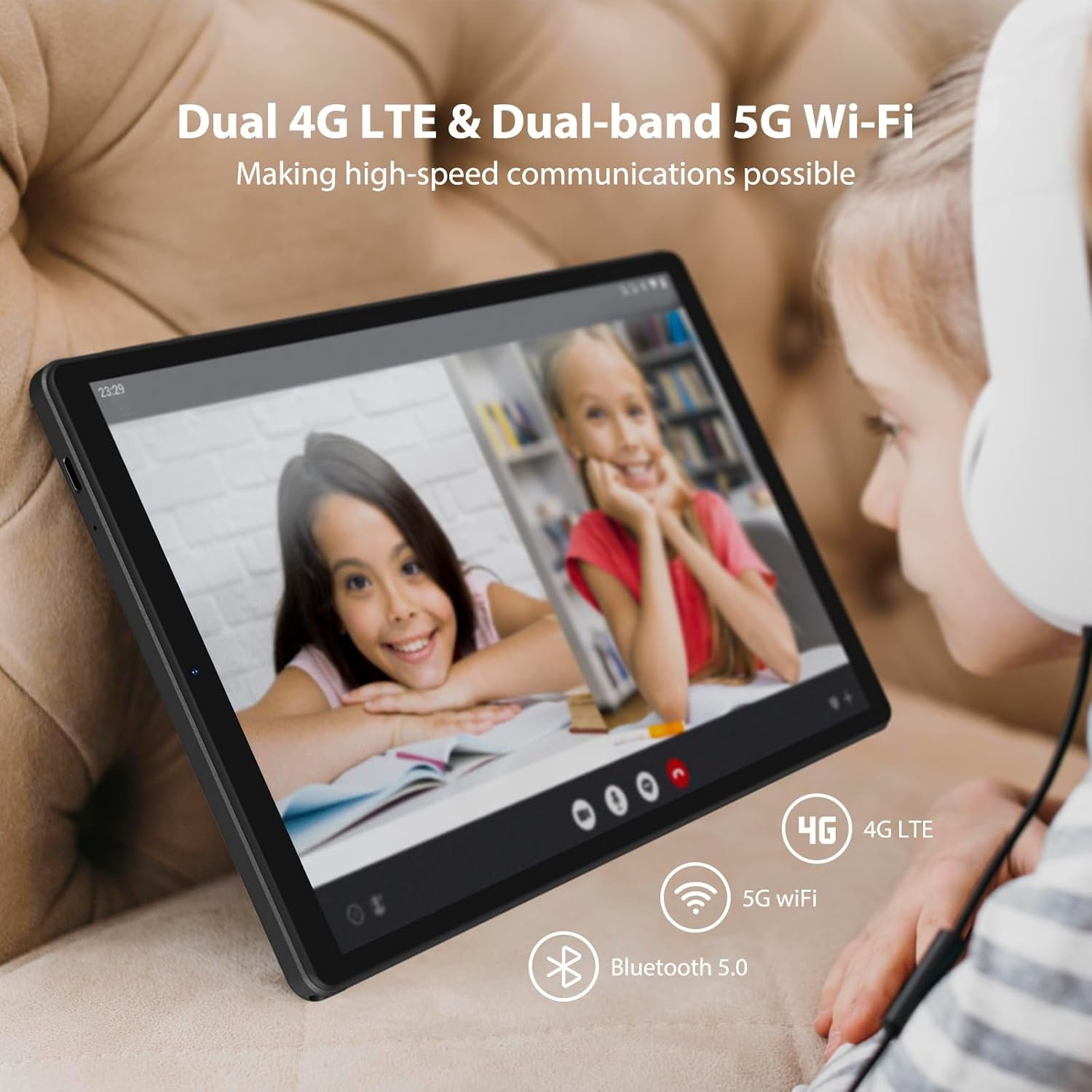 Планшет 10.4" Full HD PIXPEAK U921 12+24/256 ГБ 4G 2-SIM 8 ядер Android 14 8000 mAh Сірий, фото №7