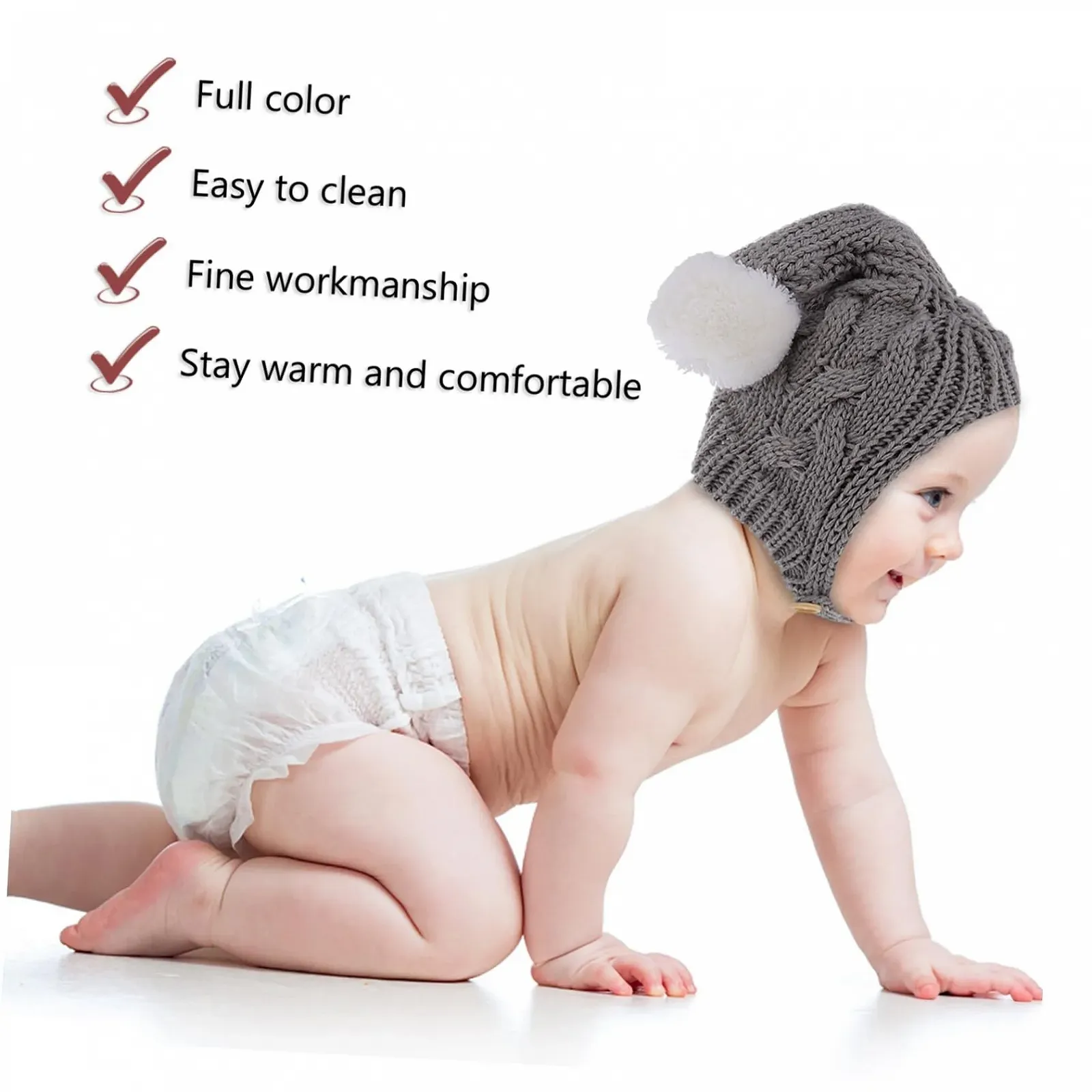 Шапка WRITWAA Вязаная детская шапка-капюшон, фото №1