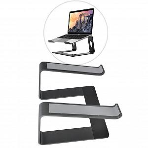 Подставка для ноутбука Алюминиевый сплав Портативная Подставка для компьютера Серый для обычных ноутбуков synthetic.ua - Фото 1