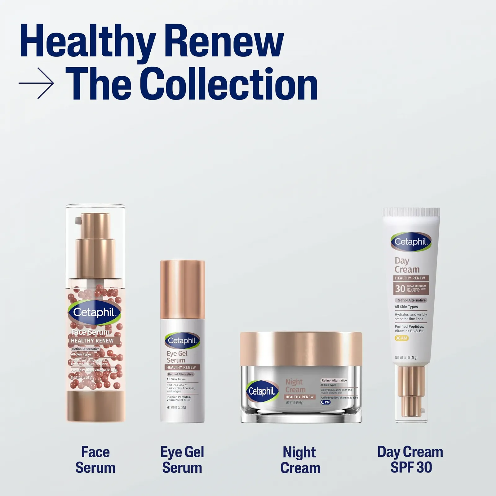 Денний крем для обличчя Cetaphil Healthy Renew SPF 30 Peptides 50 мл, фото №5 Денний крем для обличчя Cetaphil Healthy Renew SPF 30 Peptides 50 мл, фото №5